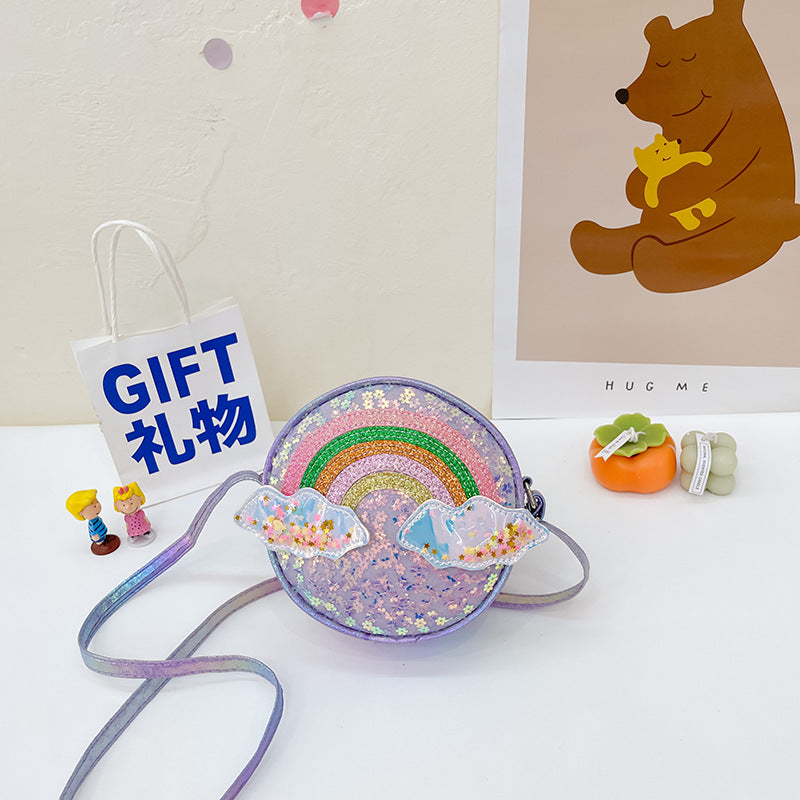 Bolso de hombro para niños de arcoíris de poliéster de poliéster al por mayor